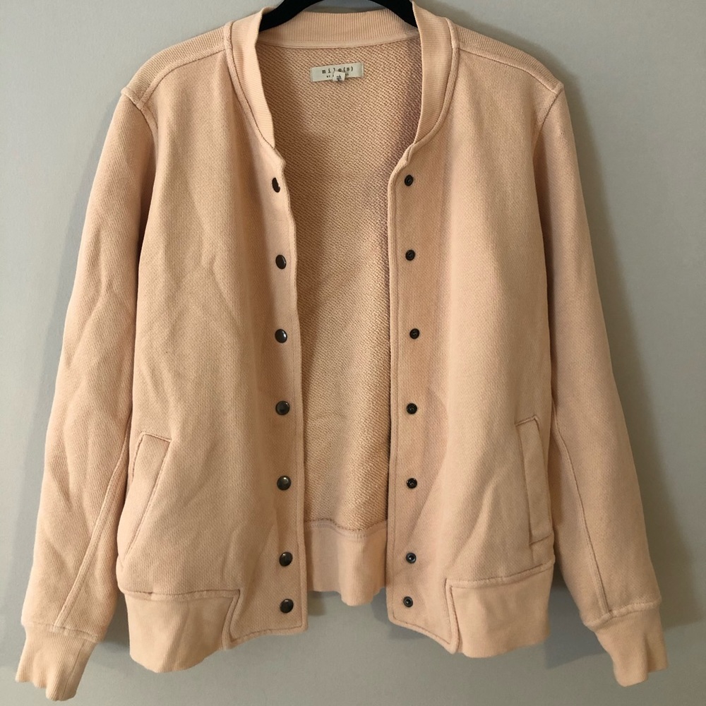 madewell tan sweater jacket